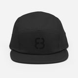 Hat - Five Panel - Black 8 (3 colors)