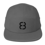 Hat - Five Panel - Black 8 (3 colors)