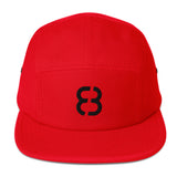 Hat - Five Panel - Black 8 (3 colors)