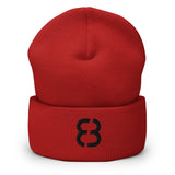 Hat - Cuffed Beanie - Black 8 (5 colors)