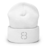 Hat - Cuffed Beanie - White 8 (5 colors)