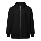 Unisex Heavy Blend Full Zip Hoodie - Red 8 Embroider (4 colors)