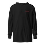 Unisex Hooded Long-Sleeve Tee - Rise8 Red Embroider (4 colors)