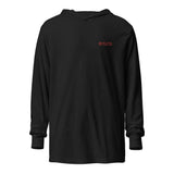 Unisex Hooded Long-Sleeve Tee - Rise8 Red Embroider (4 colors)