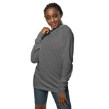 Unisex Hooded Long-Sleeve Tee - Rise8 Red Embroider (4 colors)
