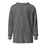 Unisex Hooded Long-Sleeve Tee - Rise8 Red Embroider (4 colors)