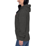 Unisex Hoodie - Red 8 Embroidered (4 colors)